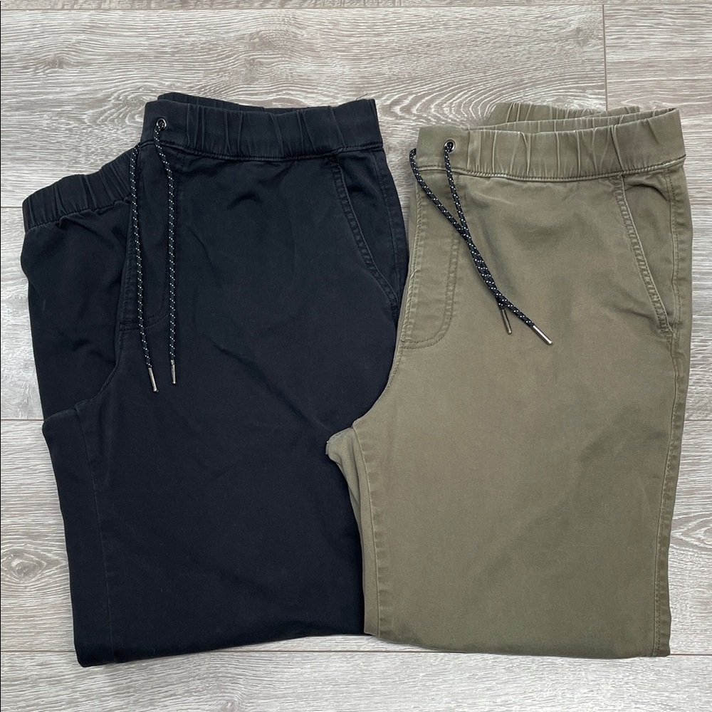 Urban Pipeline Bundle of Two MaxFlex Stretch Joggers Black Olive M